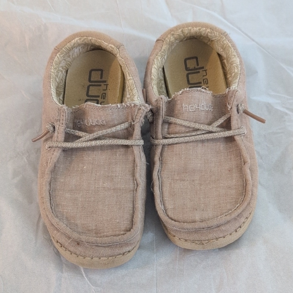 Hey Dude Tan Moccasin Shoes Casual Slip-On